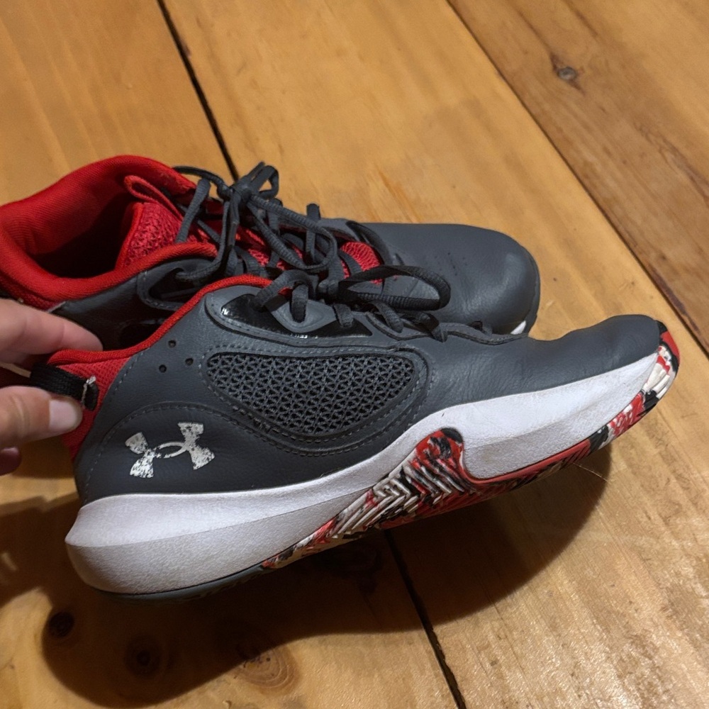 Under Armor Grey and Red Sneakers